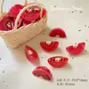 Cuentas acrílicas simuladas en forma de manzana, cuentas de frutas, pulsera, cuentas para ensartar DIY, cadena para teléfono, charm para bolso y accesorio