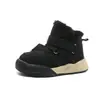 Zapatos de Algodón para Niñas 2026 Invierno Más Terciopelo Cálido Antideslizante Gruesos de Piel Bloque de Color de Caña Alta Casual de Velcro Nueva Moda Tendencia