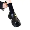 Sapatos Pequenos de Couro Estilo Britânico com Solado Grosso Preto Retrô para Mulheres Outono 2025 Novos Mocassins Mary Jane Slip-On