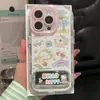 Funda para Teléfono Móvil de Manzana 15/16, Dibujo Animado de Palmera, Gato Kt, Xiaoxin, Hilo de Plumas Crema 12, Soporte