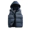 Colete de algodão transfronteiriço 8XL para homens, adequado para outono e inverno, com capuz removível, jaqueta casual de tamanho grande