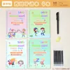 Livro de Cópia Infantil Mais Vendido Transfronteiriço Inglês Multilíngue Livro de Treinamento de Controle de Caneta Infantil Ranura Livro de Cópia Mágica para Prática