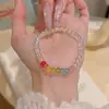 Pulsera de Abalorios Burbuja Swarovski Arcoíris, Joyería de Lujo Ligero de Nicho de Gama Alta, Estilo Sencillo de Verano, Pulsera Exquisita y Dulce