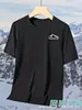 Camiseta Masculina Esportiva de Seda de Gelo Transfronteiriça Verão Respirável Manga Curta para Corrida Moda Solta Camiseta Americana Atacado Logo Estampado