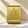 Estatueta de Buda de Ouro Puro 999 para o Ano de Nascimento, Estátua de Buda das Oito Divindades Guardiãs com Moldura de Folha de Ouro, Presente de Negócios para Idosos, Oração por Bênçãos