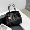 Bolsa Tote de Couro Bovino de Primeira Camada, Bolsa de Axila, Bolsa de Ombro Feminina de Nicho de Luxo Medieval, Bolsa de Mão de Grande Capacidade, Bolsa Grande