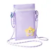 Bolsa para teléfono móvil de rejilla espacial, bolso pequeño cruzado, bolsa de almacenamiento para dispositivo de aprendizaje portátil, máquina de cuentos, audífono, bolsa de almacenamiento con cremallera