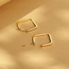 IMI Simple Nuevo Cuadrado Arete de Aro Cuadrado Aretes Retro Exagerados Estilo Europeo y Americano Aretes de Nicho YE230
