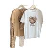 Pijama de Verano Su Xixi Leopardo Gato Kt Manga Corta Shorts Dulce Lindo Conjunto de Ropa para el Hogar para Niña Se Puede Usar Afuera