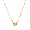 Collar de perlas nuevo transfronterizo para mujer diseño de moda retro sentido de diseño cadena de clavícula de amor apilada cadena para suéter de otoño e invierno venta al por mayor