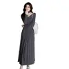 Nuevos Estilos de Primavera y Verano, Vestidos Inspirados en Otoño, Conjuntos de Estilo Francés, Vestidos Largos Relajados, Estética de Diseño de Nicho