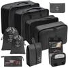 Set de Bolsas de Almacenamiento para Viaje, Set de 11 Piezas para Viajes de Negocios, Bolsas de Almacenamiento con Cordón para Ropa, Bolsas de Almacenamiento Plegables de Malla para Maquillaje y Artículos de Tocador