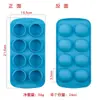 Molde Creativo de Silicona 8 Forma de Diamante Rallador de Hielo Casero Caja Ralladora de Hielo Bolsillo de Hielo Triturador Molde para Pastel