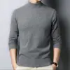 Suéteres para Hombre al por Mayor, Cuello Alto Medio, Estilo Coreano, Cuello Redondo Casual de Moda, Suéter Básico de Punto para Hombre, Fábrica de Exportación