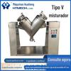 Misturador tipo V misturador de mistura de alta velocidade de aço inoxidável de material em pó de mistura granular