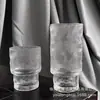Caneca de Café de Vidro Empilhada com Girassol em Relevo Estilo Retrô Copo de Água Doméstico de Alto Valor Copo de Suco Copo de Whisky