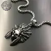 Collar con colgante retro indio de acero de titanio europeo y americano, personalidad dominante, moda masculina, accesorios punk