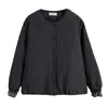 Chaqueta Casual Talla Plus para Mujer, Estilo Coreano Otoño e Invierno, Elegante 100kg Gordita mm Cálido Falso Dos Piezas Abrigo de Algodón 8975