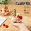 Tazón Desechable de Papel con Forma de Pétalo para Helado, Vaso para Helado de Taro, Tazón Pequeño para Raspado de Hielo, Tazón para Yogur, Tazón Biodegradable de Pulpa de Papel