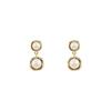 Aretes franceses elegantes simples de metal con perlas, aretes personalizados de estilo frío, aretes de moda para socialité, lujo ligero versátil, joyería para las orejas