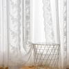 Cortinas de Gaze de Algodão e Linho Branco Puro Estilo Pastoral para Varanda e Quarto, Telas de Janela Bordadas, Venda por Atacado do Fabricante, Populares no Taobao, Cortinas para Bay Window