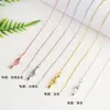 Cor de ouro 18K retenção de cor contas de mão corrente universal corrente de agulha ajustável corrente de agulha ajustável DIY retenção de cor colar fabricantes atacado