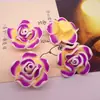 40mm cerâmica macia vintage flor flor rosa grande handmade diy adorno de cabeça antigo acessórios de cabelo colar material de joia de palco