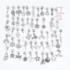 Mejores Vendedores Europeos y Americanos DIY Aleación de Zinc Pulsera de 50 Colgantes con Cuentas Hechas a Mano Accesorios Versátiles Venta al por Mayor U046