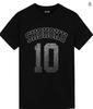 Camiseta feminina estampada estilo europeu casual manga curta