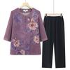 Camisa de primavera y verano para mediana edad y ancianos traje de abuela madre manga larga fina ropa de anciana abuela holgada