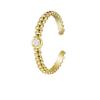 Anillo Versátil de Acero Inoxidable Estilo Europeo y Americano para Mujer, No se Desvanece, Moderno, Apilable, Ajustable, Incrustado con Circonita, Anillo de Acero Inoxidable