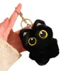 Gato Negro de Ojos Grandes Chirriante Peluche Colgante Llavero de Pareja Bolso Ropa Joker Muñeco Accesorios Mayoreo