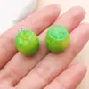 20 Tipos de Divertidos Verdes Imitación Realista de Sandía, Champiñón, Guisante, Caramelo de Naranja Verde, Helado Colgantes de Resina Accesorios para Joyería DIY