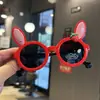 Gafas de Sol Polarizadas Infantiles con Orejas de Conejo de Dibujos Animados Bunny de Silicona Lindas Lindas Gafas de Sol para Bebé Niña