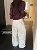 Su Xinlan/YOUMO Moda de Principios de Otoño Estilo Minimalista de Moda Pantalones Casuales Versátiles Adelgazantes de Pierna Ancha 1735 (con cinturón)