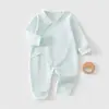 Ropa de bebé para primavera y otoño, Mameluco de algodón puro Clase A de manga larga, cómodo y sin costuras para estar en casa, mameluco para recién nacido