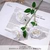 3 Nuevos Ramilletes Redondos de Rosas Artificiales Falsas, Flores de Seda, Flores Artificiales de Plástico, Decoraciones de Alta Gama para Sala de Estar, Productos de Arte Floral para Bodas