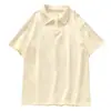 Nueva camiseta de algodón puro 2026, polo unisex de manga corta con cuello camisero, estilo business casual, top transpirable de verano, moderno