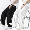 Pantalones de Malla de Seda de Hielo Estilo Americano para Hombre, Pantalones Deportivos Finos Transpirables de Secado Rápido para Verano, Pantalones Largos Casuales Rectos Sueltos de Moda