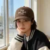 Nueva Gorra de Béisbol de Mezclilla Estilo Coreano para Mujer, Ala Ancha, Sombrero de Sol Adelgazante, Gorra con Visera Casual con Letras y Estampado de Leopardo