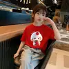 Camiseta Infantil de Algodão Puro Manga Curta, Top de Roupa Infantil Cartoon Tendência e Fashion, Camiseta Casual Versátil com Gola Redonda para Bebês, Manga Curta