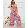 Conjunto de Camisola y Pantalón Largo de Malla Estampada Estilo Retro Transfronterizo de Comercio Exterior Europeo y Americano 2026 Ropa Interior Ropa de Dormir