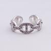 Anel de Nariz de Porco Cravejado de Diamantes Estilo Frio Feminino Estilo Japonês e Coreano Simples 18k Hip-hop Anel de Diamantes Mosan Anel Banhado a Ouro Joias
