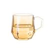 Vaso de Agua Doméstico de Vidrio Diamante con Asa para Niños Vaso de Seis Lados de Alto Valor Taza de Té Traje Vaso de Cerveza Café