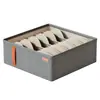 Caja de almacenamiento para ropa interior, organizador doméstico compartimentado para panties y calcetines, caja clasificadora plegable tipo cajón para dormitorio