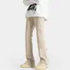 Pantalones Cargo Funcionales Americanos para Hombre, Diseño de Calle de Otoño, Corte Delgado, Ligeramente Acampanados, Marca de Moda, Pantalones Casuales Sueltos y Versátiles