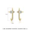 Jinse brincos personalizados brincos estilo coreano elegante novo ins design simples feminino cobre embutido zircão orelha jóias