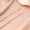 Pulseira de Zircônia 4mm, Estilo Levemente Luxuoso, Joia Versátil e de Alto Padrão para Mulheres, Pulseira Minimalista da Moda para Atacado em Comércio Transfronteiriço