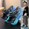 Zapatos Deportivos Casuales Ligeros de Cuero Suave para Niños, Primavera y Otoño, Populares, Zapatos de Running para Exteriores para Niños, Modelos de Moda para Niños Mayores