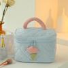Bolsa de Cosméticos de Pana Gran Capacidad Bolsa de Almacenamiento de Cosméticos de Alto Valor Sentido de Alta Gama Linda Nicho Portátil Bolsa de Lavar
